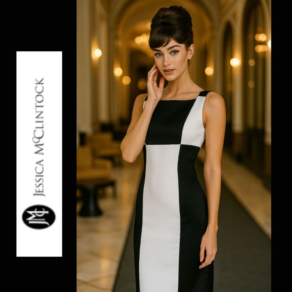 Jessica McClintock Monochrome Prom Dress